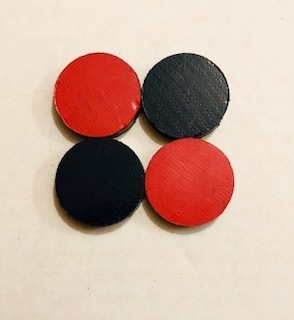 Magnet Point Disco Ferrita Dia. 28 x 5 mm. Rojo/Azul - 800 gss