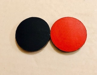Magnet point DISCO ferrita D.50x5mm. rojo/azul-1200gss